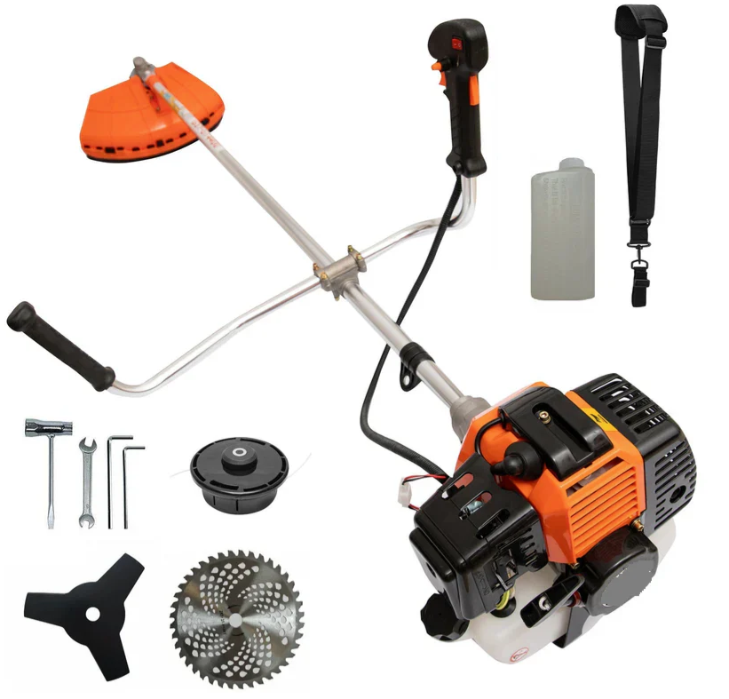 Motocoasa motor benzina 2 timpi ALP , 6CP, 52cc, 11.000RPM + sistem taiere