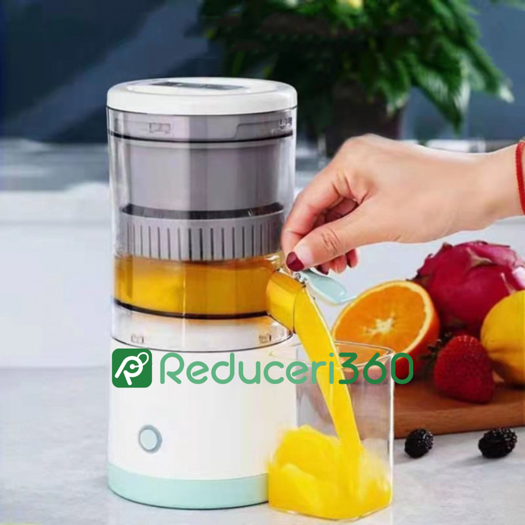 Storcator Electric De Citrice , Portabil, Cu Alimentare USB, Turcoaz, Usor De Folosit, 45W