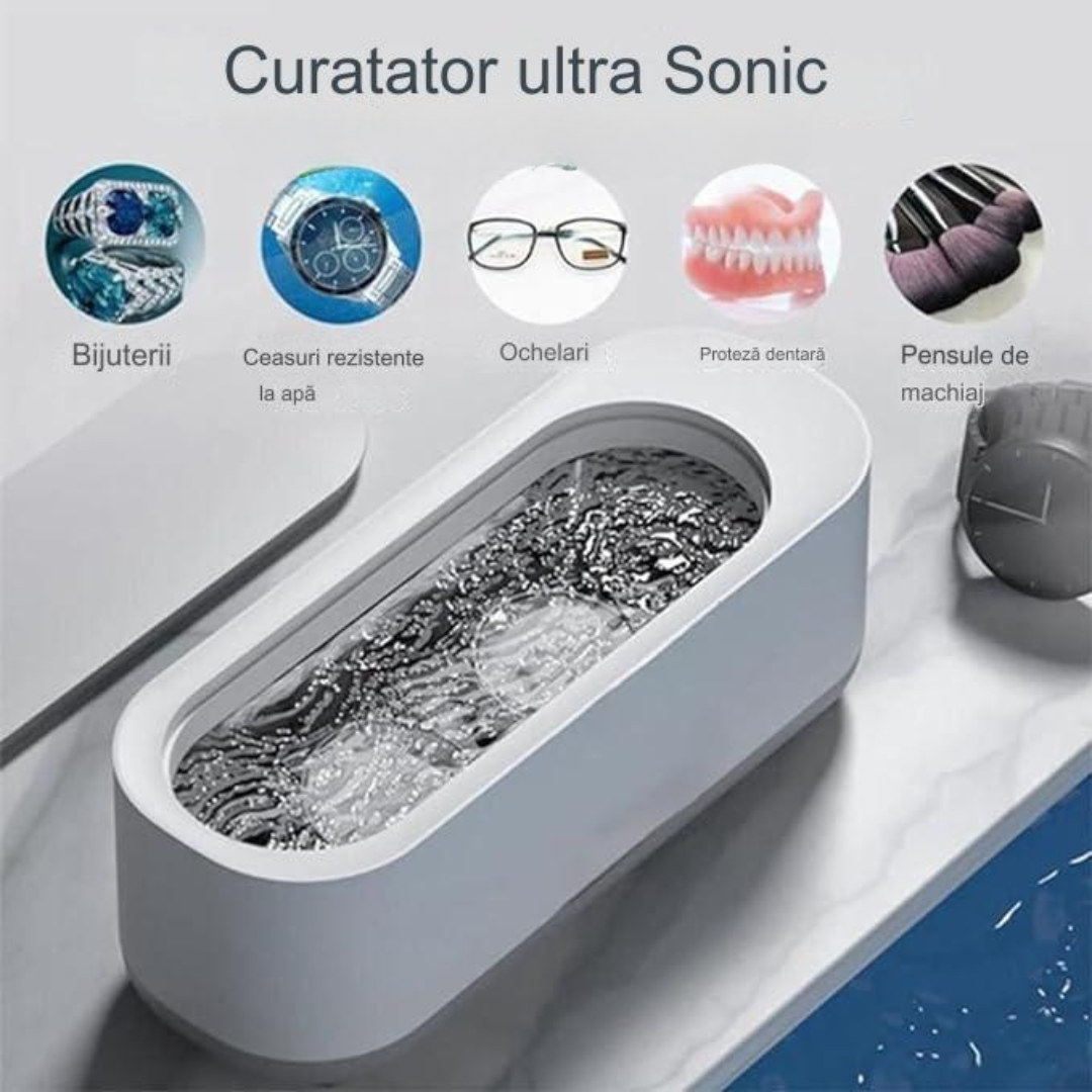 Curățător de bijuterii și ochelari cu ultrasunete