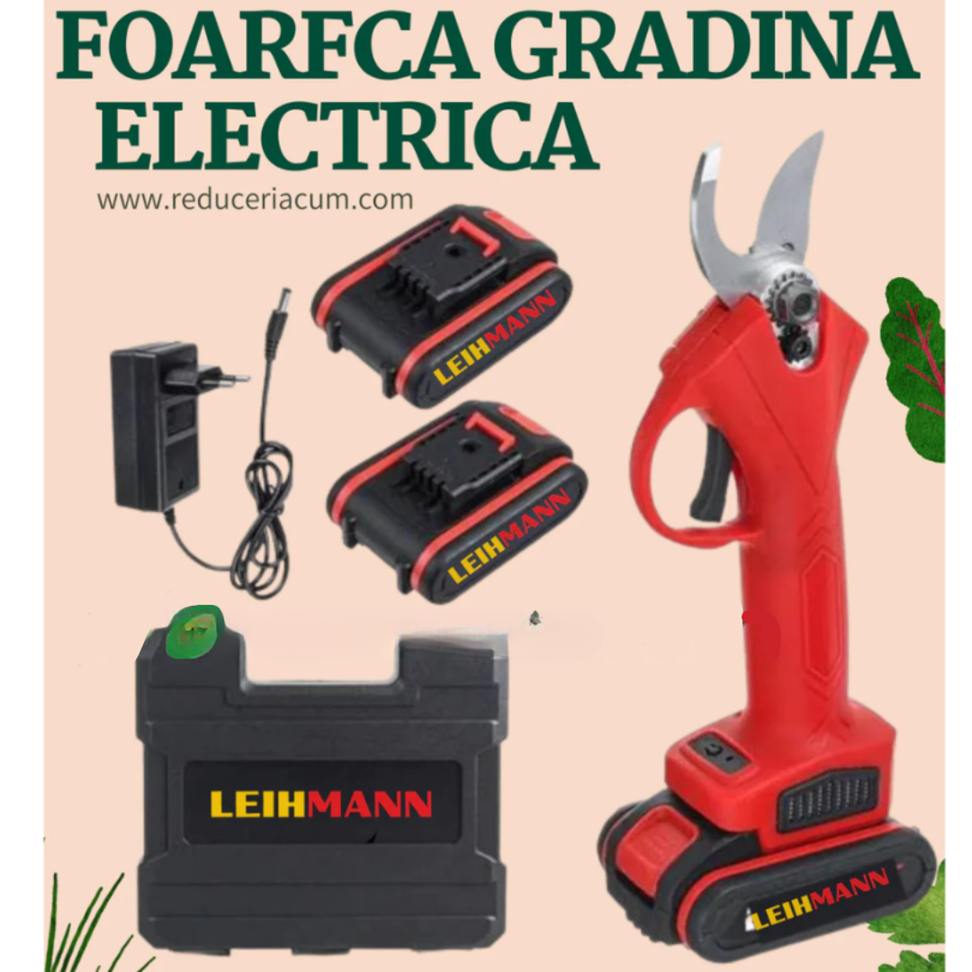 Foarfeca electrica pentru vita de vie, crengi, cu 2 Acumulatori 36V
