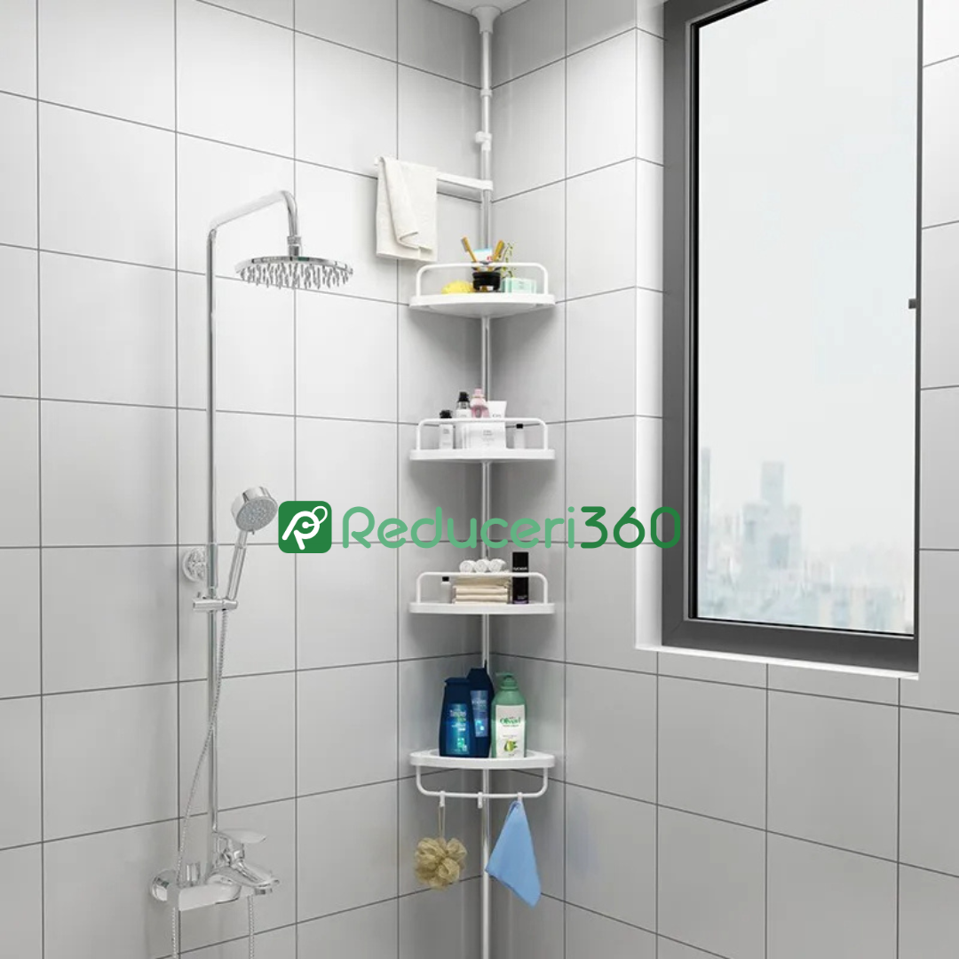 Etajera colt pentru baie