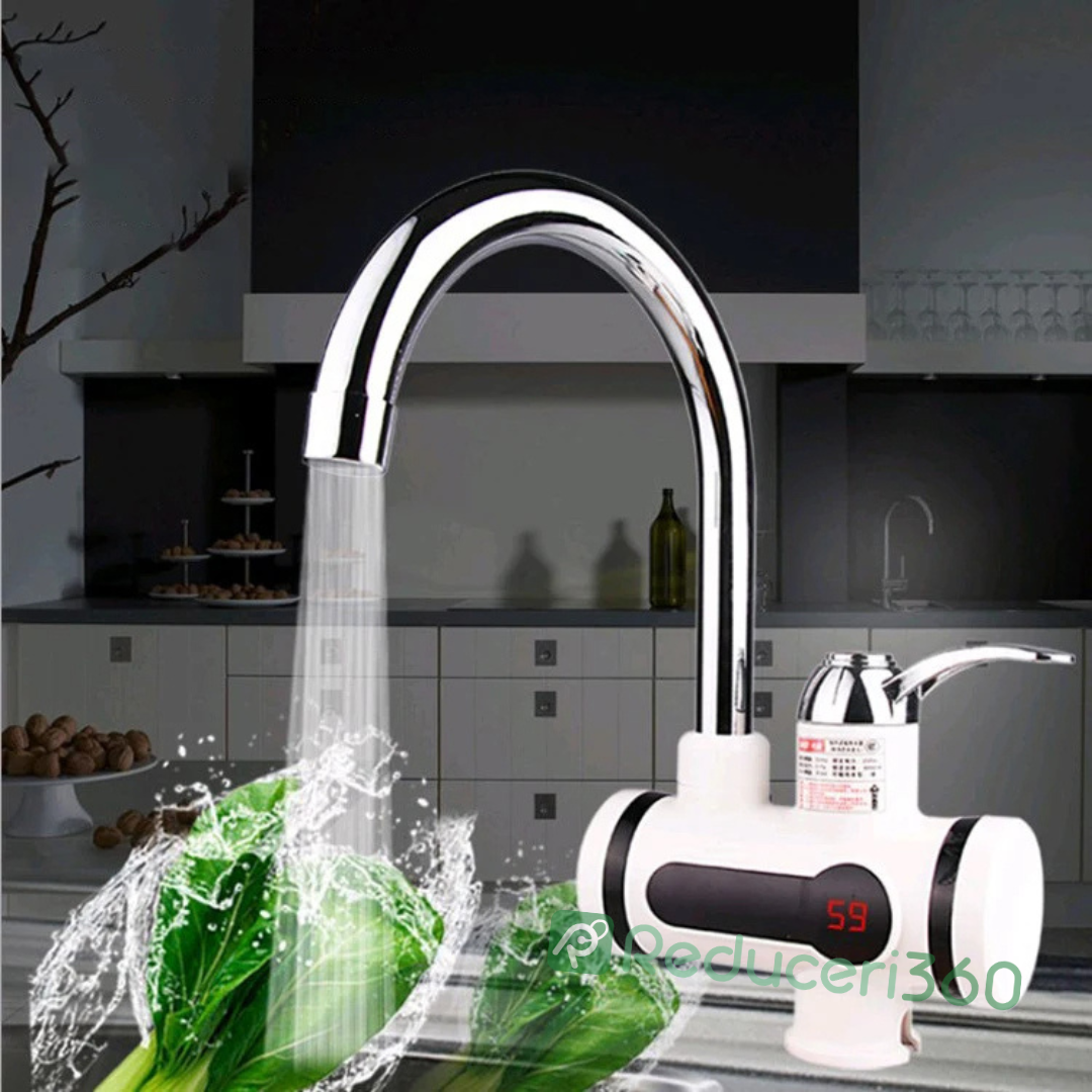 Robinet electric Instant pentru apa calda, cu afisaj LCD