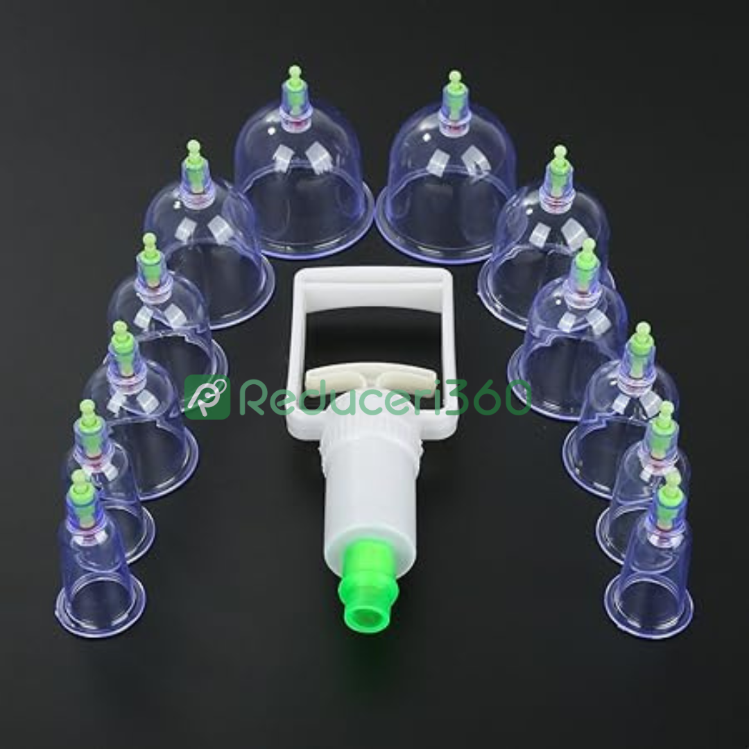 Set 12 ventuze cu vacuum, pentru masaj