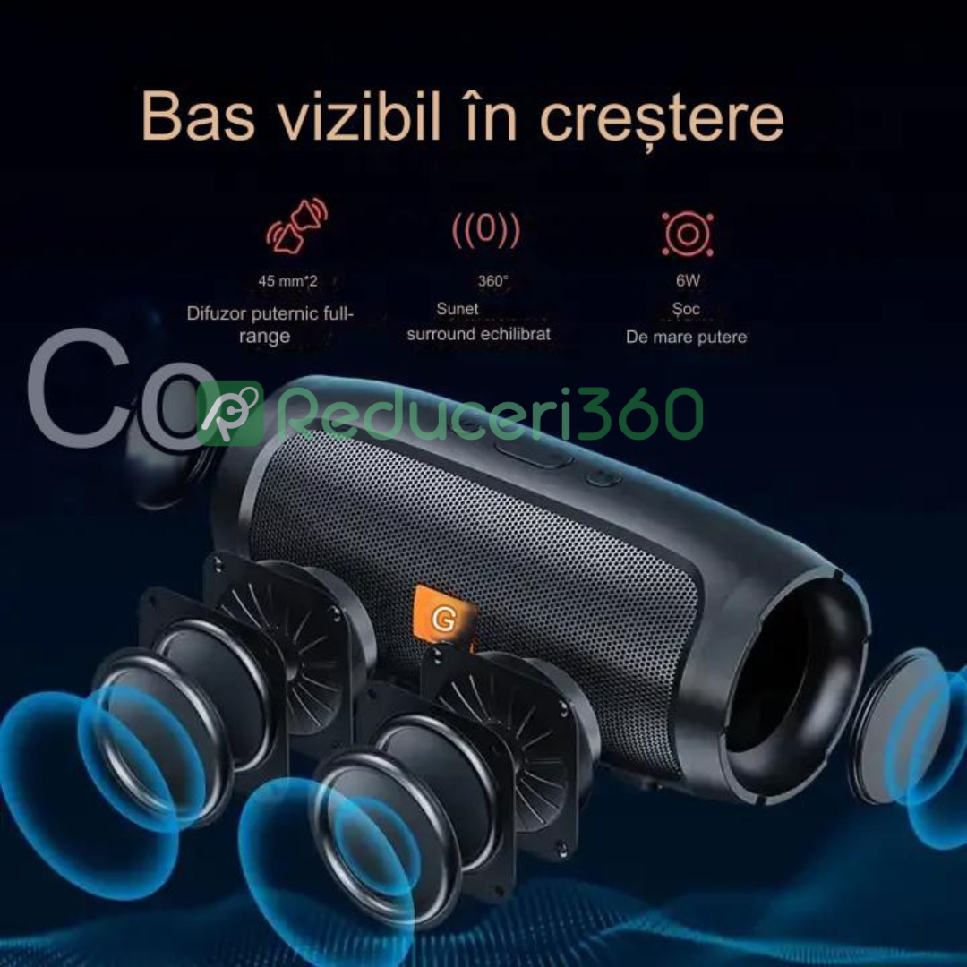 Boxa portabila cu Bluetooth, rezistenta la apa