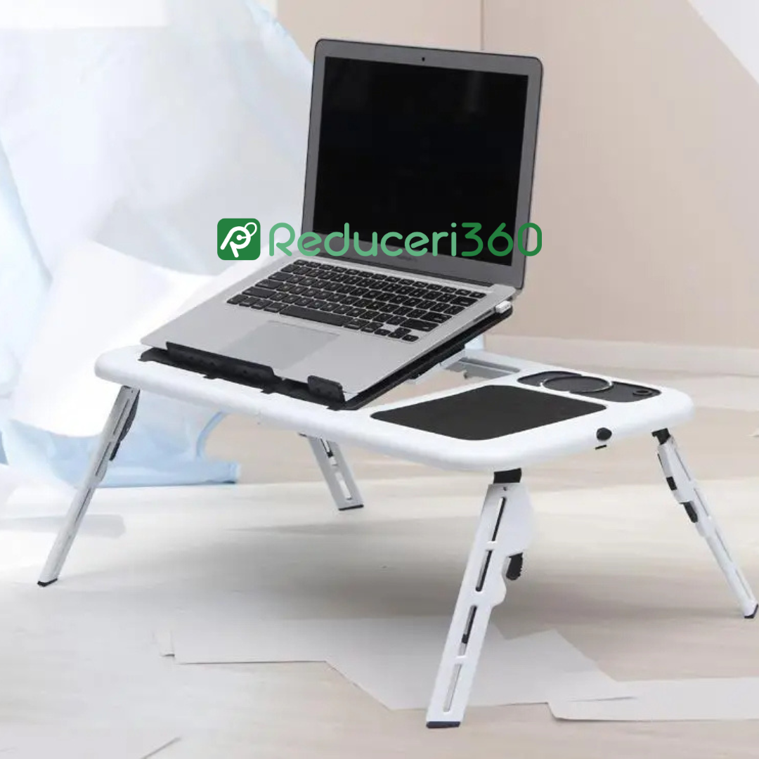 Masuta reglabila pentru laptop, cu 2 coolere si USB