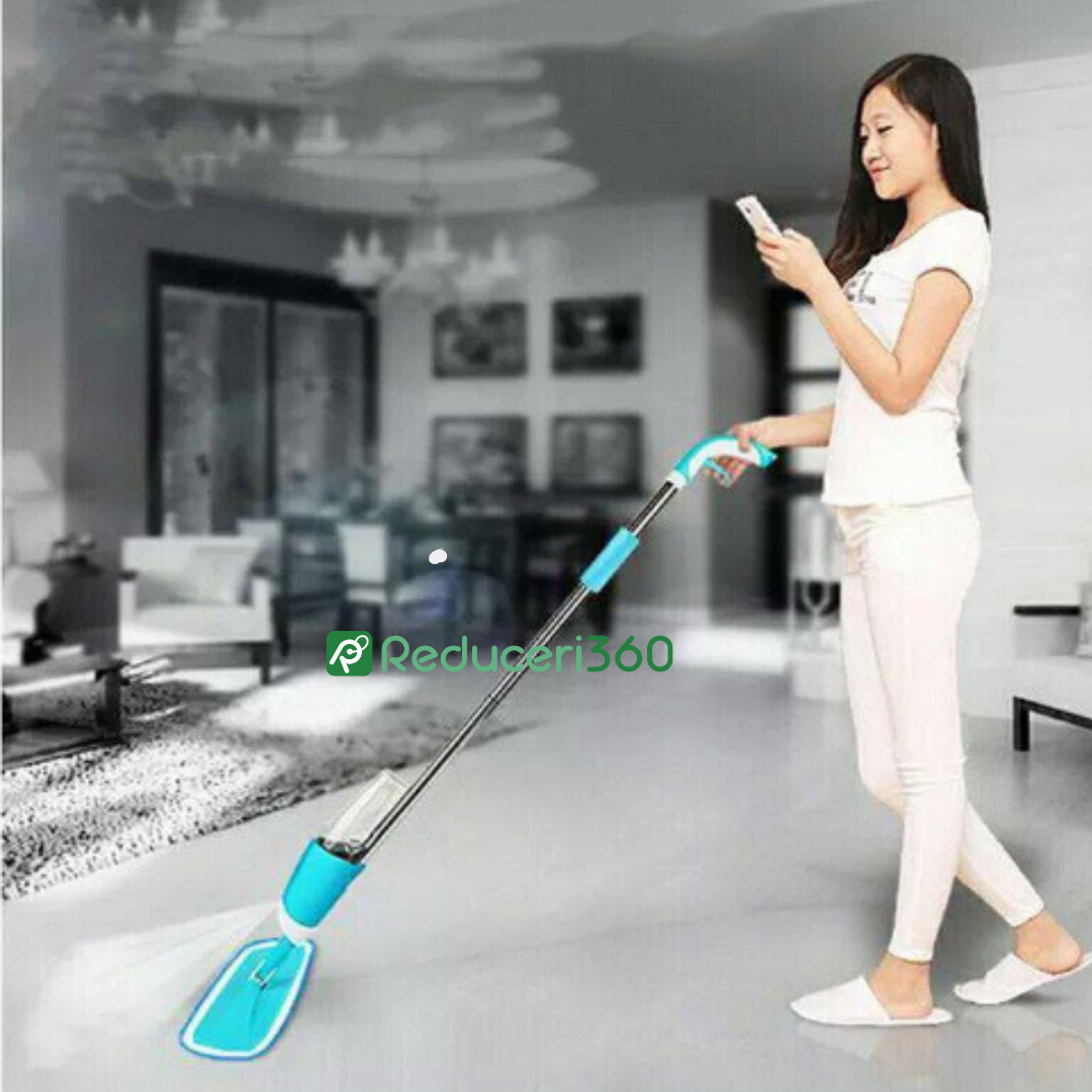 Mop microfibra cu pulverizare apa, rezervor 600 ml