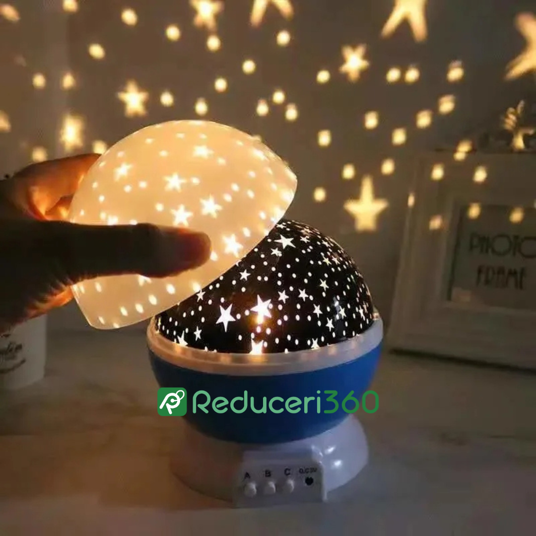 Lampa de veghe cu proiectie de stele si luna