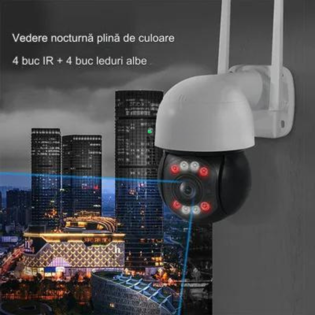 Camera de supraveghere Wifi exterior, rotativa, cu senzor de miscare
