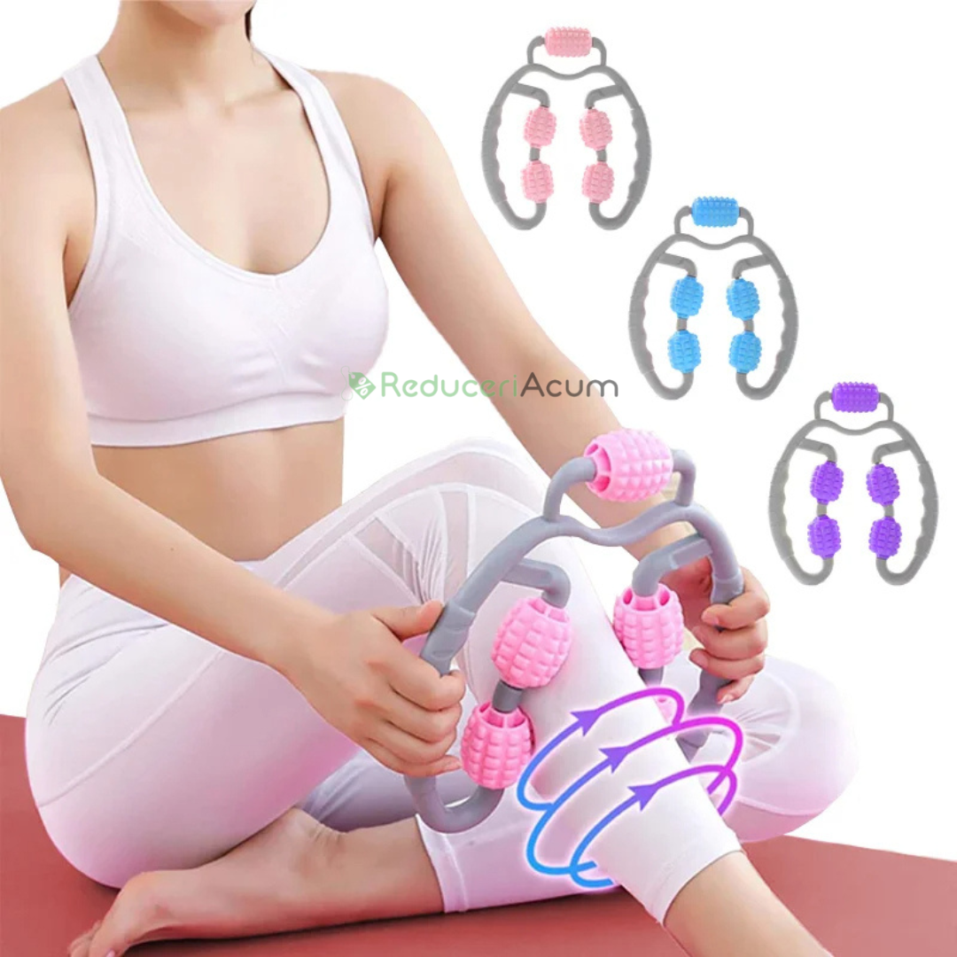 Dispozitiv pentru masaj anti celulita, Vita Bella, si pentru relaxare musculara, cu 5 role