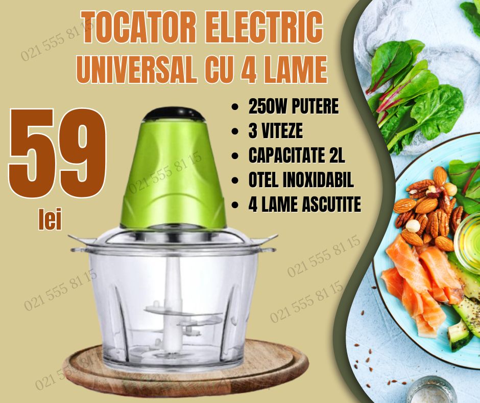 Tocator Electric Universal Capacitate 2L, 250w