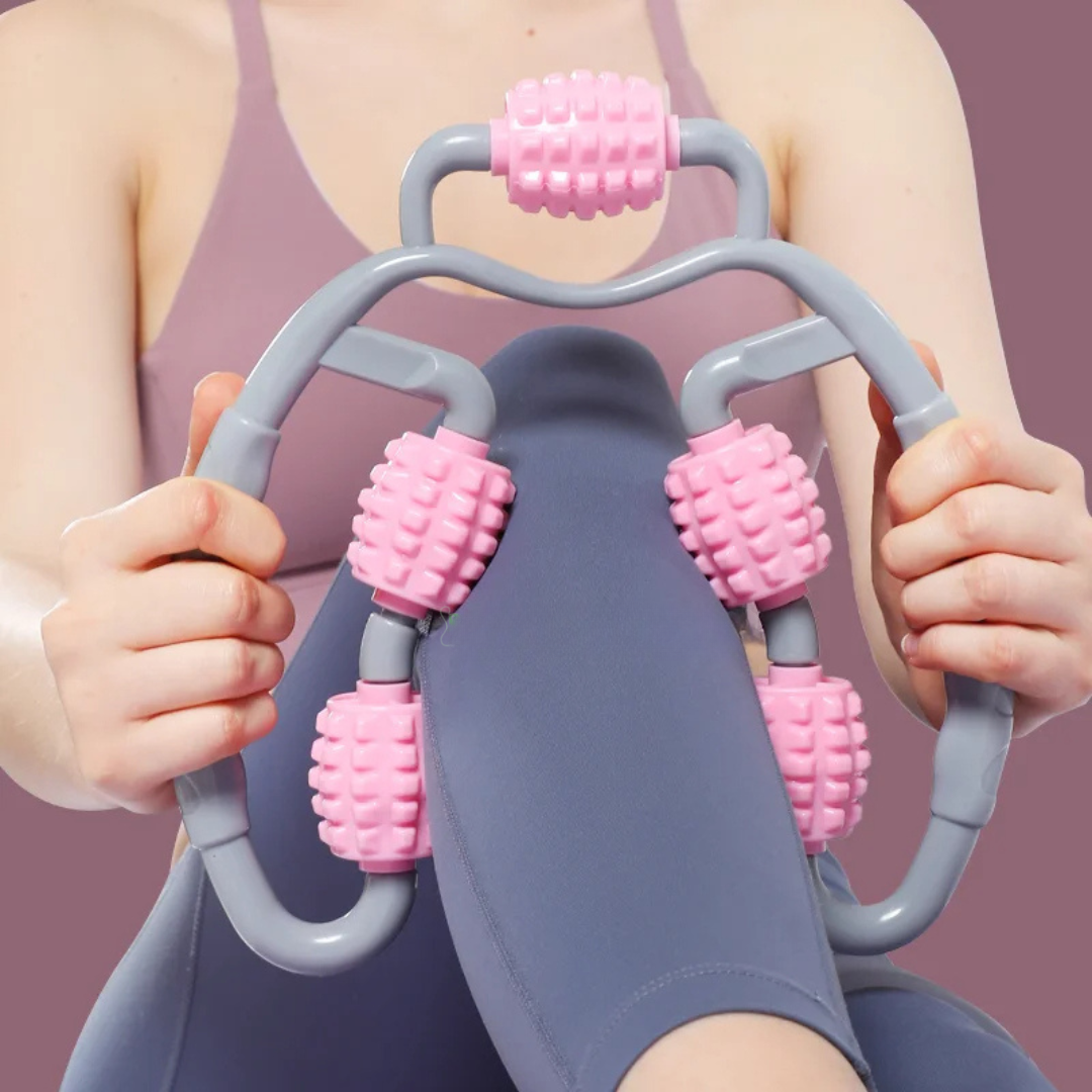 Dispozitiv pentru masaj anti celulita, Vita Bella, si pentru relaxare musculara, cu 5 role