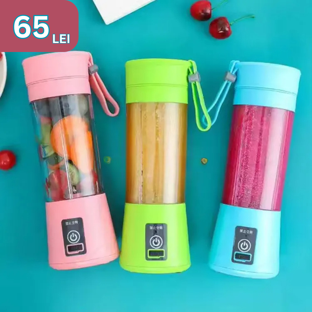 Blender portabil, cu baterie proprie, pentru fructe si legume