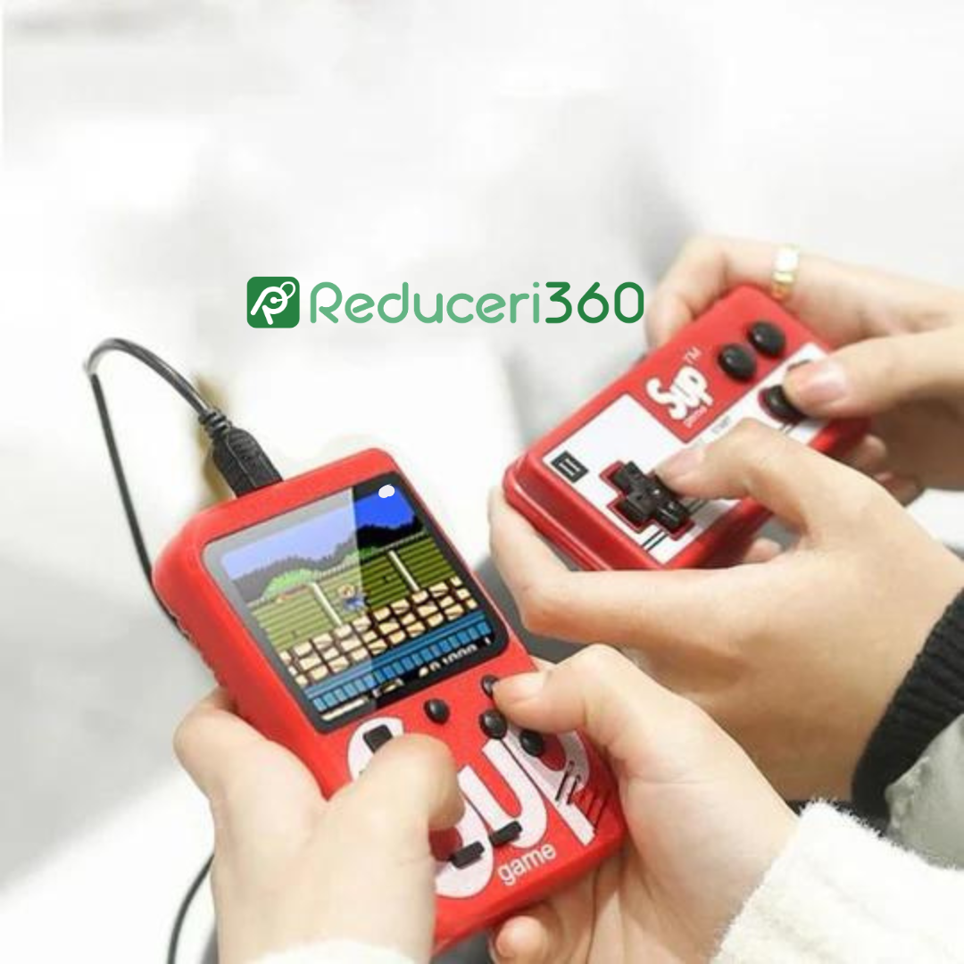 CONSOLA RETRO JOCURI GAMEBOY SUP , 400 IN 1 , CONECTARE AV TV, ECRAN 3 INCH, COLOR, ALBASTRU