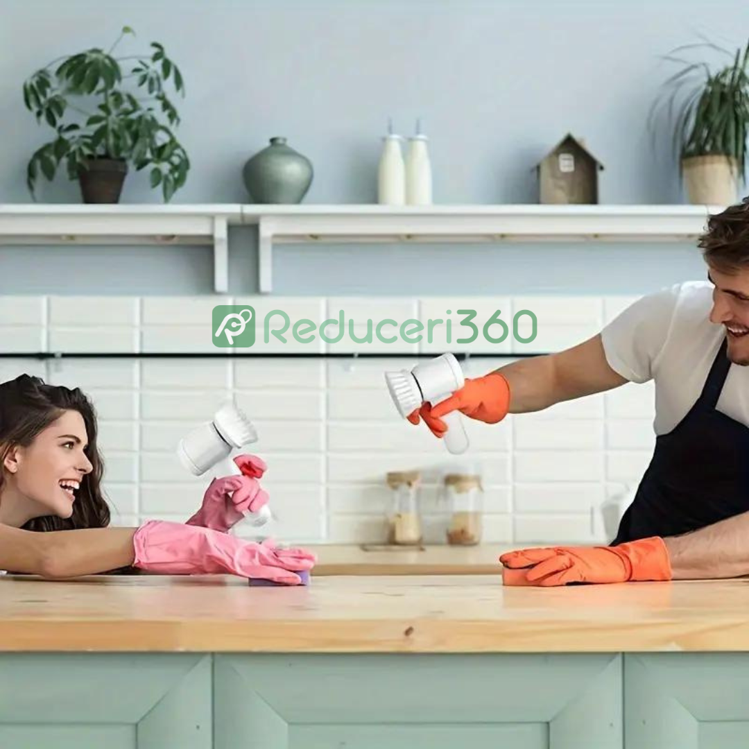 Perie 5in1 Electrica Curatat Magic Brush, Vesela, Baie, Bucatarie