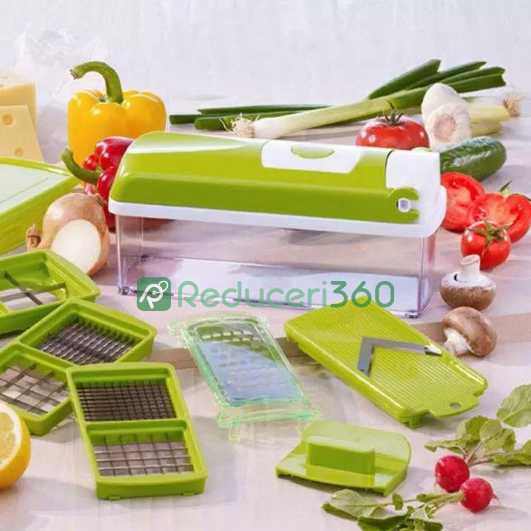 Razatoare multifunctionala, ce decojeste, marunteste, feliaza si face cuburi
