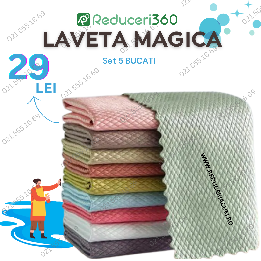 Set 5 laveta magica 30 x 40 cm