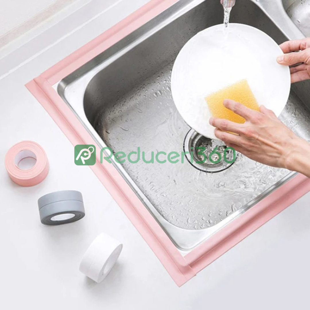 Set 2 x Banda adeziva de etansare 4cm, Roz