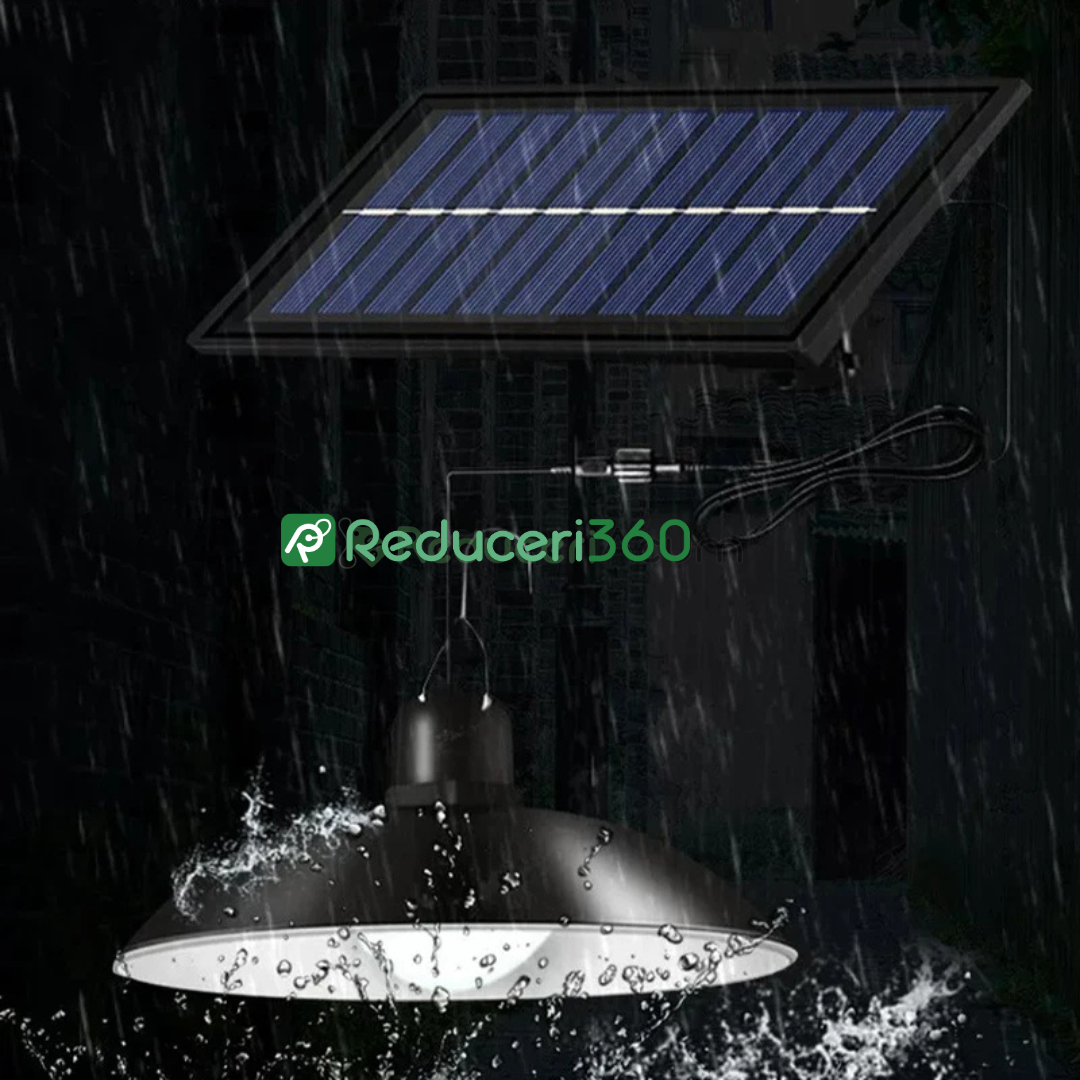 Panou Solar cu 1 Bec LED cu Aplica si Telecomanda