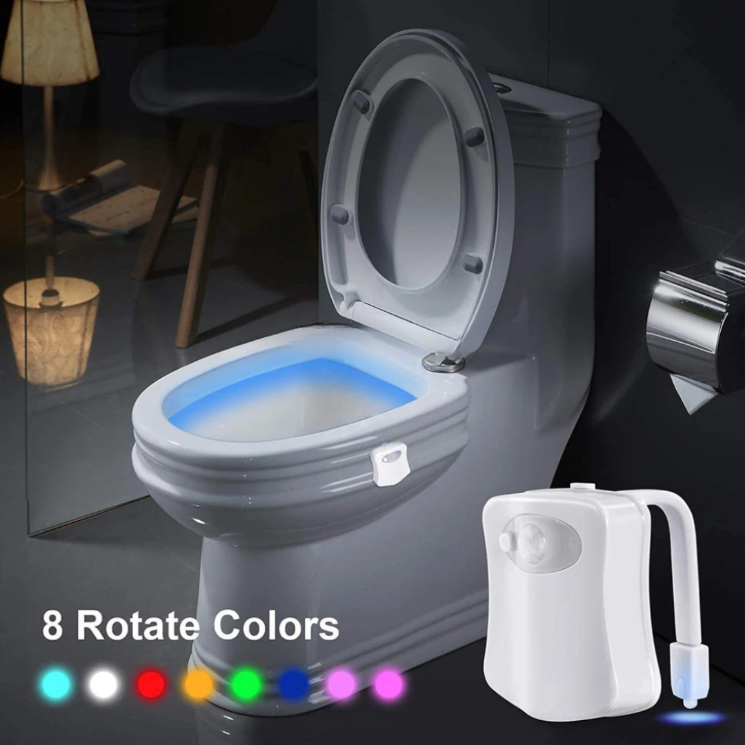 Lampa de veghe pentru toaleta cu LED, senzor de miscare si lumina, 8 culori diferite