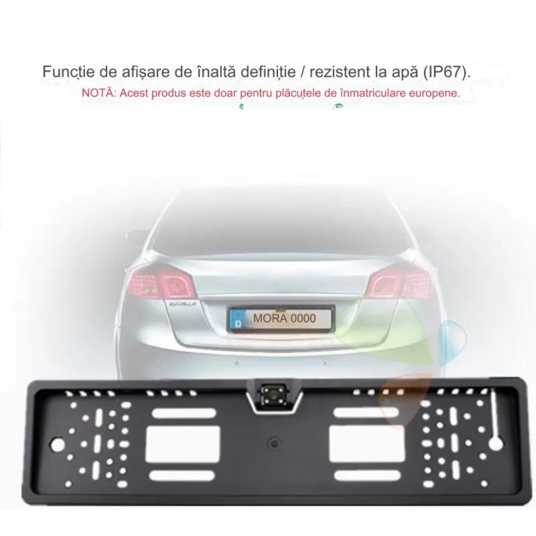 Camera video marsarier cu infrarosu cu suport numar auto inclus